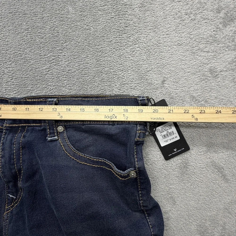 True Religion Shorts Mens Measured 38x11 Blue Denim Bermuda Ricky‎ Relazed